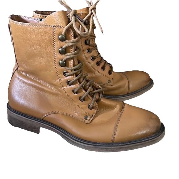 Vintage J75 Jump Cylinder Men\'s Leather Lace Up Motorcycle Boots Size 8 main image 7